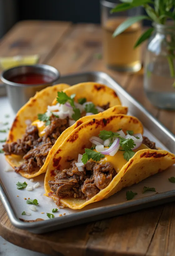 Lamb Birria Tacos, daging domba bumbu Meksiko dalam tortilla