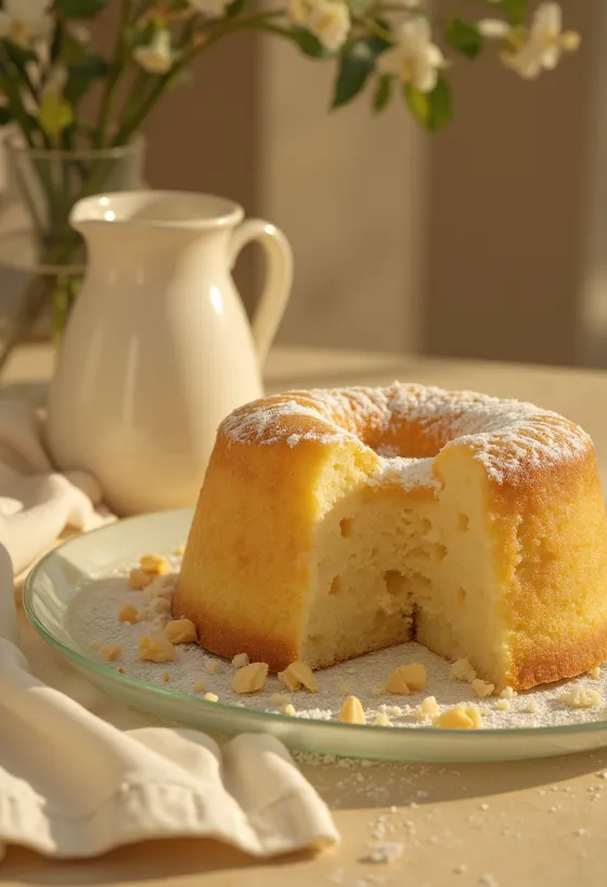 Kue marzipan bebas gluten disajikan per potong