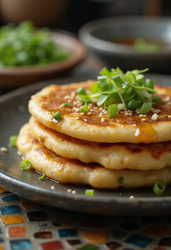 Miso pancake disajikan
