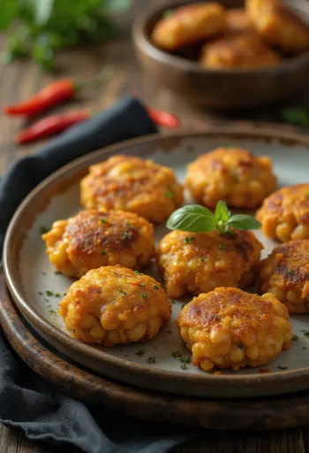 Bara donat kacang Afrika Barat disajikan