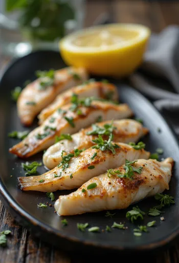 Ikan kakap putih panggang BBQ disajikan