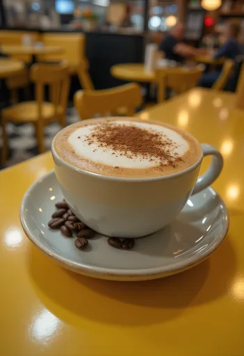 Latte rempah mint dalam cangkir