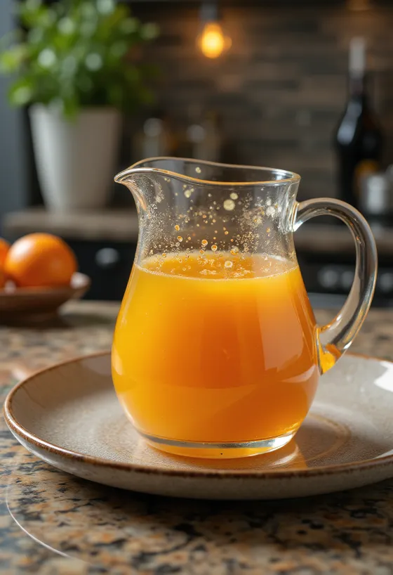 Saus jeruk rosemary disajikan