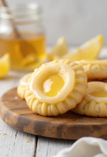 Linzer madu lemon disajikan