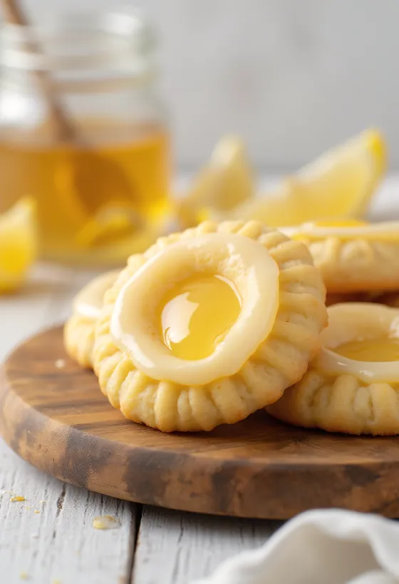 Linzer madu lemon disajikan