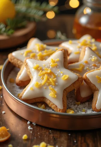 Bintang madu dengan gula halus dan hiasan
