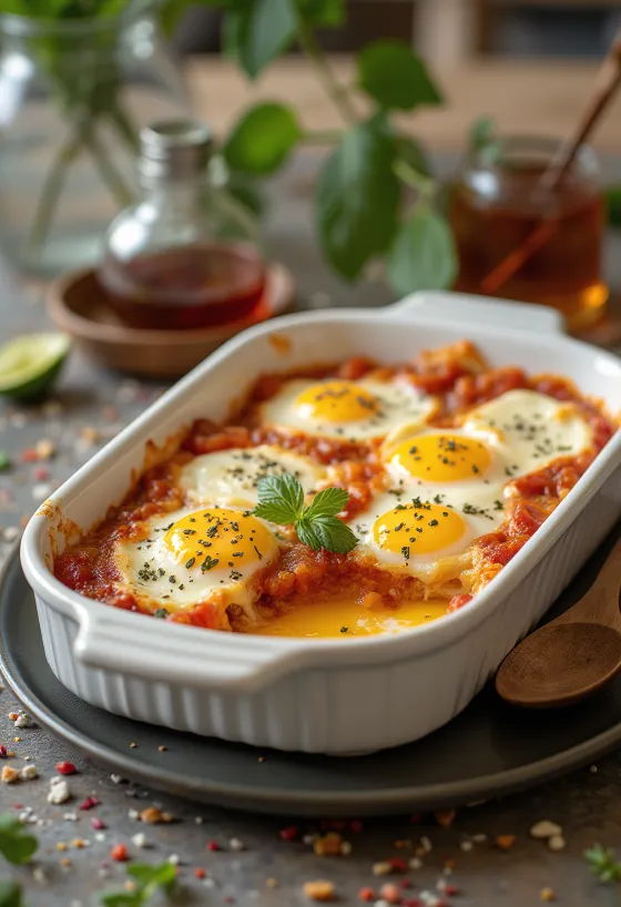 Terong lapis juicy berlapis dengan daging giling dan keju, dipanggang cokelat keemasan.