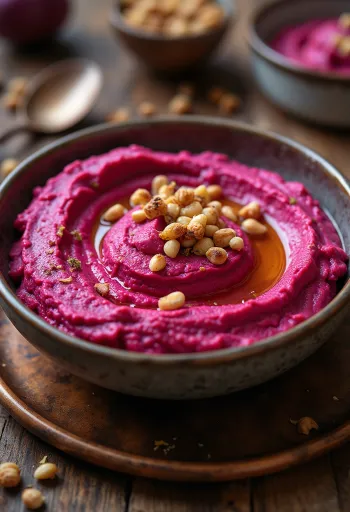 Hummus bit dihiasi dengan peterseli segar