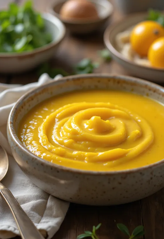 Saus buah kari disajikan