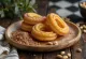 Churros dengan kacang panggang, churros renyah ditaburi kacang