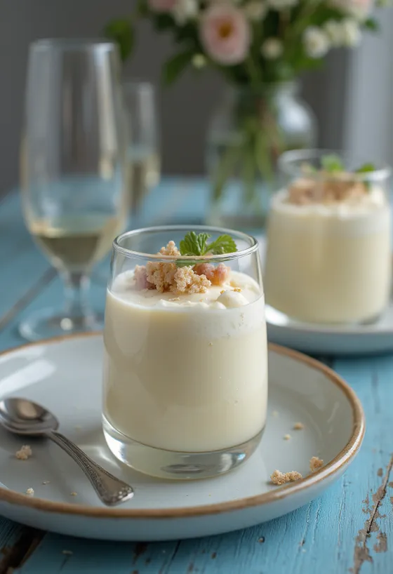 Parfait sparkling grape disajikan