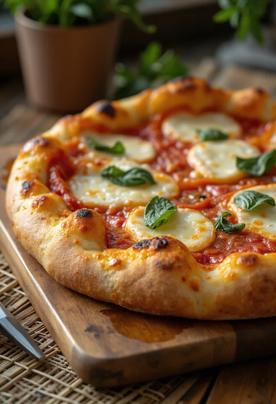 Pizza al taglio berbentuk persegi panjang dengan keju