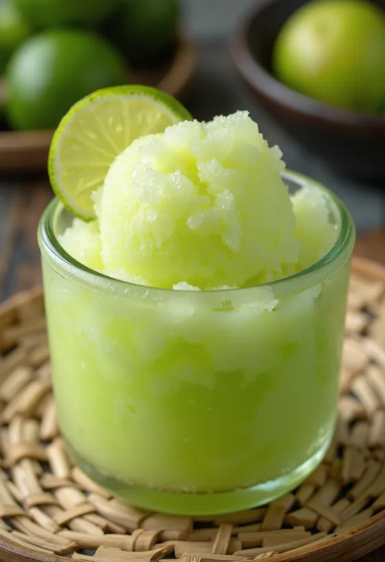 Daiquiri ice es serut disajikan
