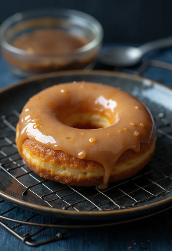 Donat Sirup Maple disajikan