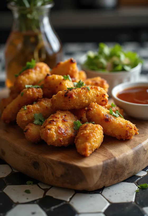 Nugget kedelai panggang BBQ renyah