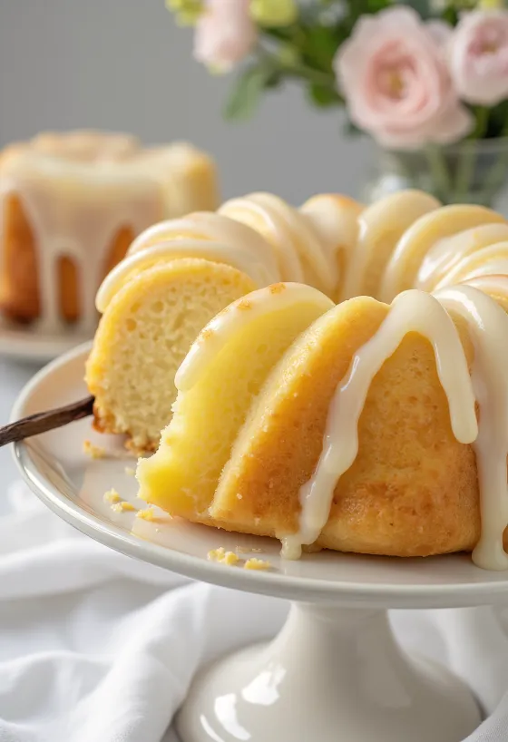 Bolu kuglof lemon vanila disajikan