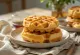 Roti bun waffle yang baru dipanggang