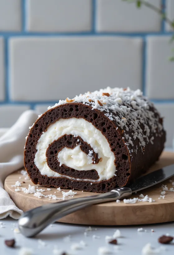 Gulungan kelapa berdasarkan resep rumahan