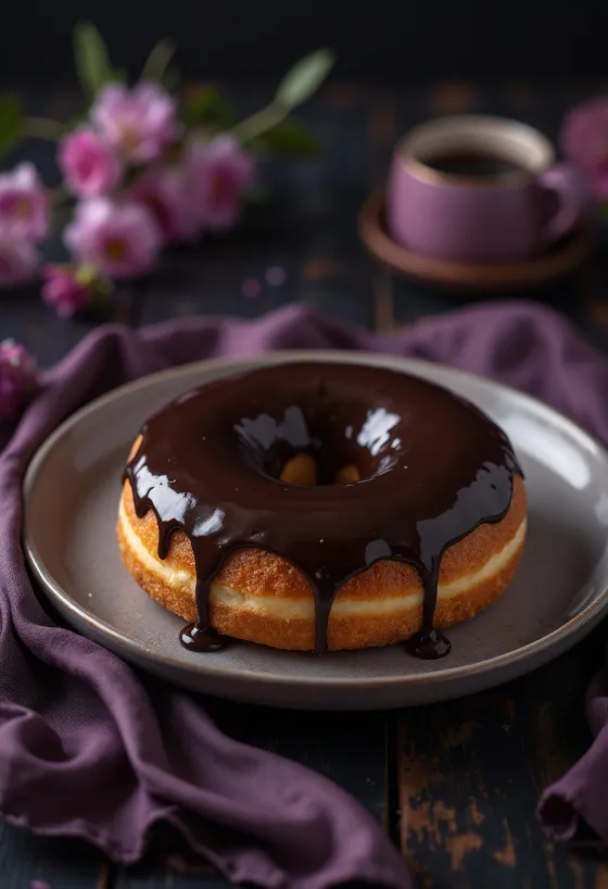 Size Doughnut disajikan dengan gula halus