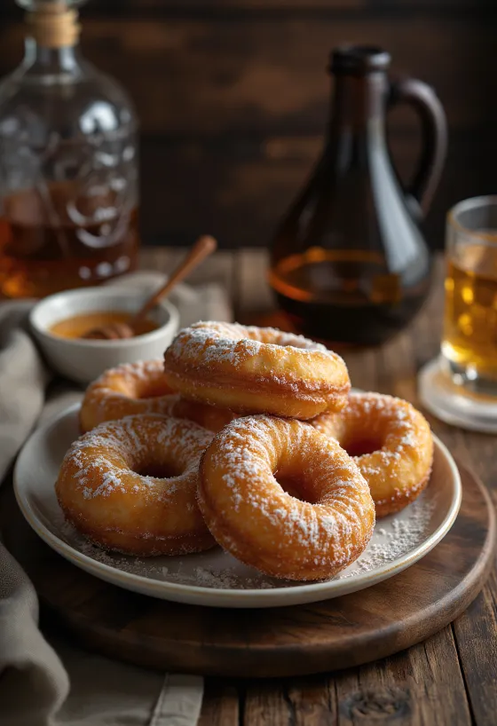 Donat rasa gingerbread dalam sajian Natal