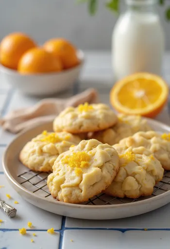 Kue kering jeruk disajikan