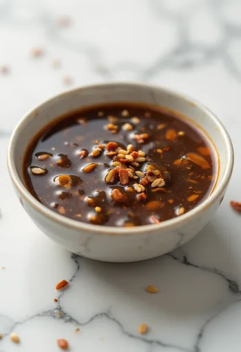 Saus jahe cabai wijen disajikan