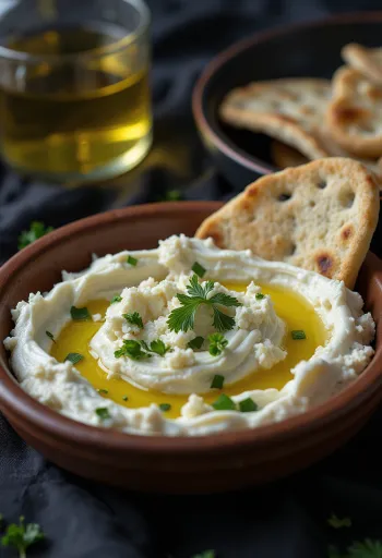 Saus yoghurt haydari disajikan dengan sayuran segar