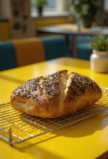 Dinkelbrot roti gandum spelt Jerman yang baru dipanggang