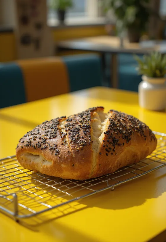 Dinkelbrot roti gandum spelt Jerman yang baru dipanggang