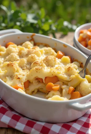 Kembang kol panggang sayuran disajikan