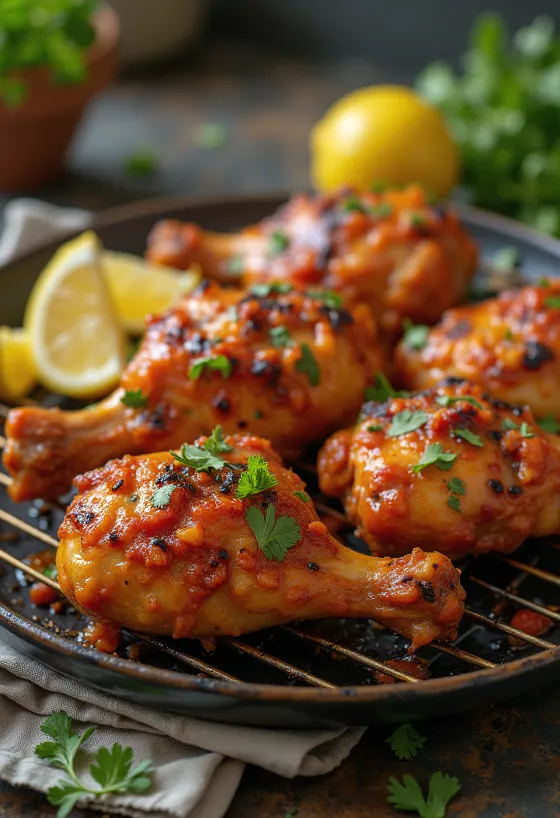 Ayam Peri-Peri, ayam panggang berbumbu dengan ketumbar dan lemon