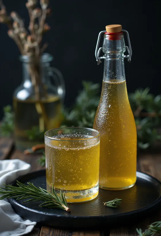 Cider pinus Skandinavia disajikan dalam gelas