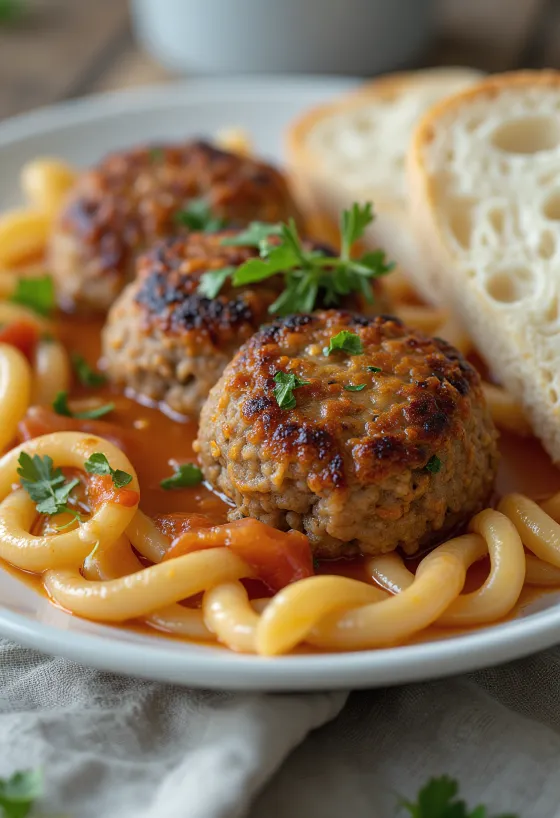 Fasírt dengan kerak renyah, dibuat dari daging giling yang juicy