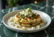 Wafel Bayam Feta dengan potongan bayam