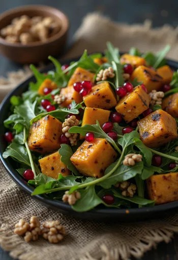Salad tahu labu kuning disajikan