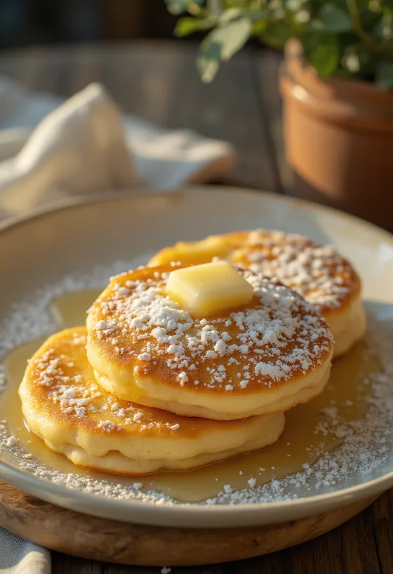 Poffertjes disajikan