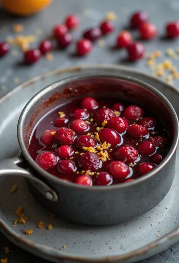 Glasir jeruk cranberry disajikan