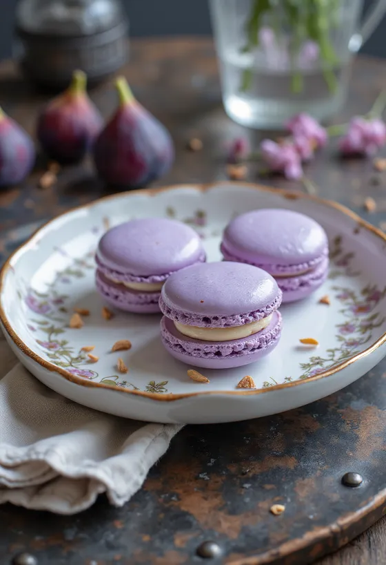 Macaron krim buah tin disajikan