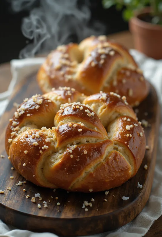 Pretzel quinoa disajikan