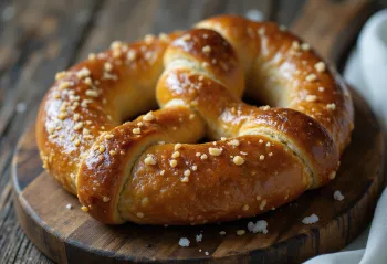 Pretzel quinoa disajikan