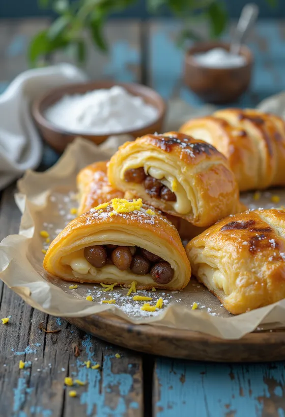 Strudel keju cottage panggang BBQ