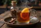 Cider panas berempah disajikan segar