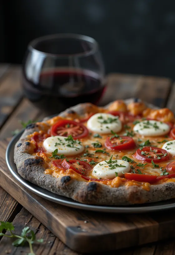 Pizza di Grano Arso dari gandum bakar dan keju Italia