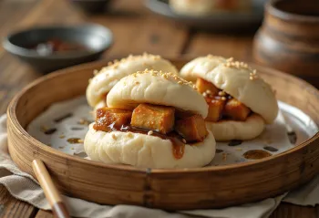 Bao bun isi tahu wijen renyah disajikan
