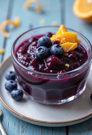 Saus jeruk blueberry