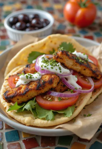 Gyros vegan panggang BBQ
