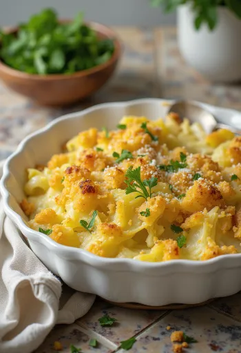 Kubis Savoy panggang vegan disajikan