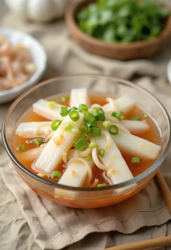 Dongchimi, kimchi lobak korea berbasis air dengan sayuran segar