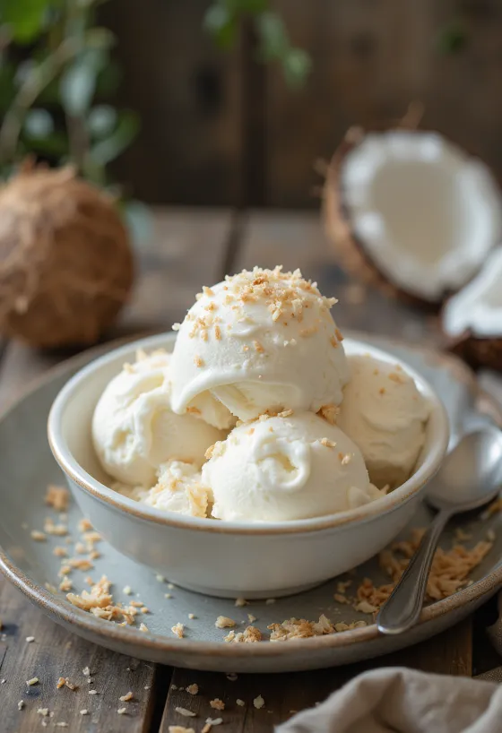 Es Krim Santan disajikan