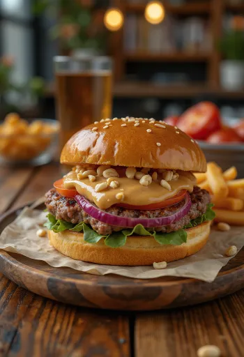 Burger selai kacang